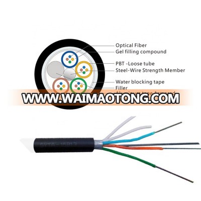 12~288 core gel filled /gel free AL tape armored fiber optic cable